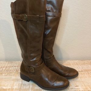 Brown Leather High Boots